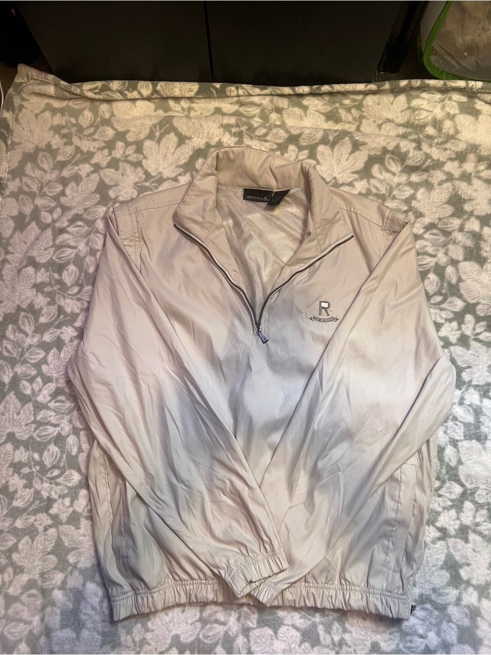 Antigua Light Beige Full-Zip Pullover Jacket